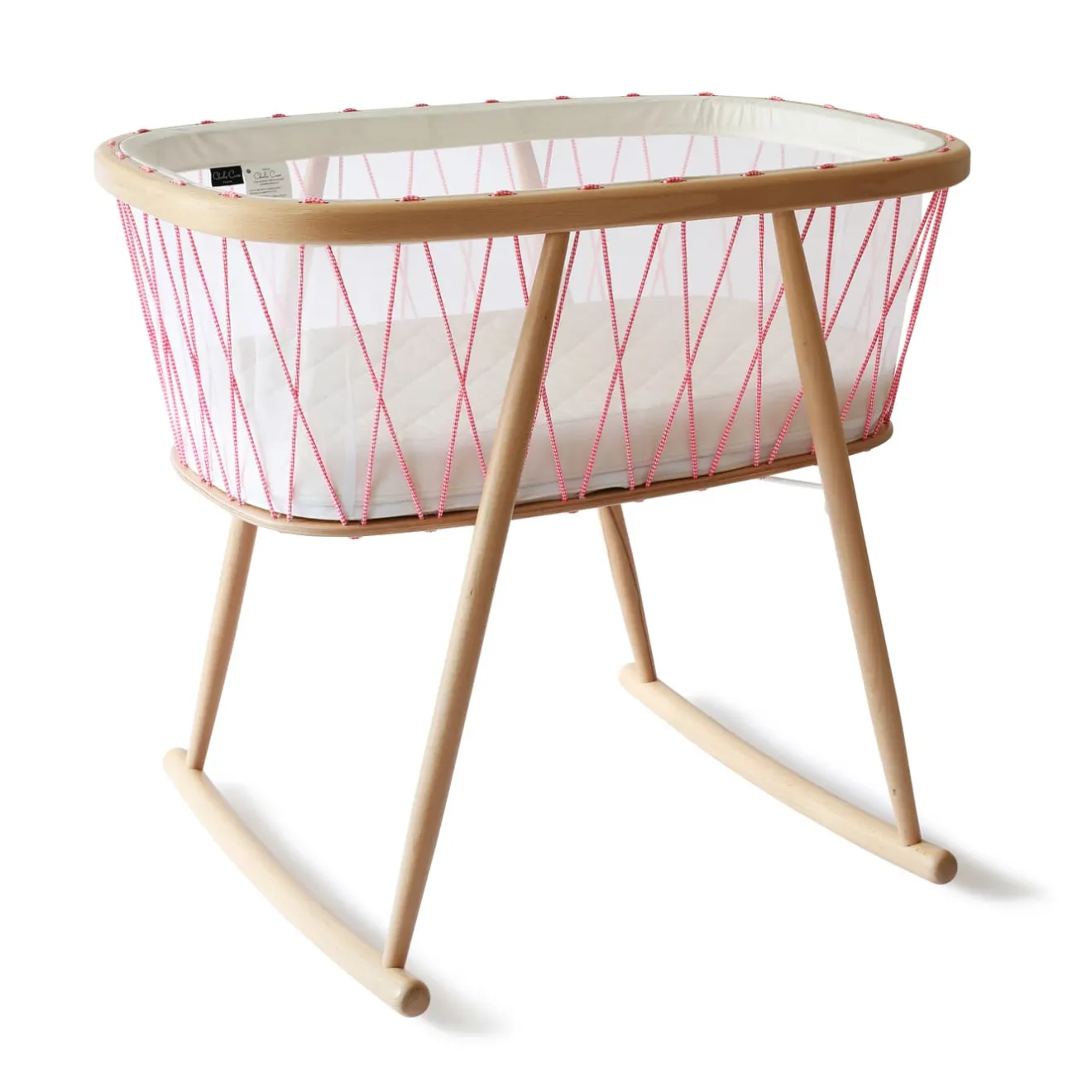 Mobilier|Couffins Et Berceaux-Jacadi Berceau Kumi Charlie Crane - ROSE/GRIS