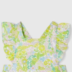 Combinaison, Barboteuse Et Ensemble-Jacadi Bloomer bébé fille en tissu Liberty - lore BLANC/MULTICO