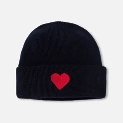 Accessoires-Jacadi Bonnet enfant fille - MARINE/ROUGE