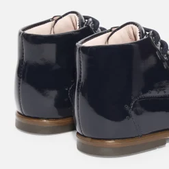 Boots Et Botillons-Jacadi Bottillons bébé fille en cuir verni - marine MARINE JACADI