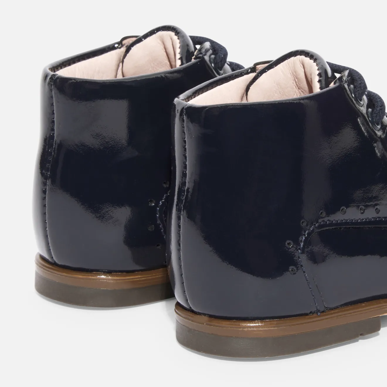 Boots Et Botillons-Jacadi Bottillons bébé fille en cuir verni - marine MARINE JACADI