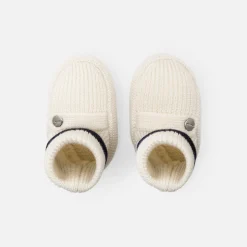 Accessoires-Jacadi Bottons bébé en laine - BLANC/MARINE