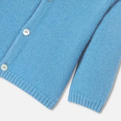 Pull, Sweat Et Cardigan-Jacadi Cardigan bébé en cachemire - BLEU DE PRUSSE