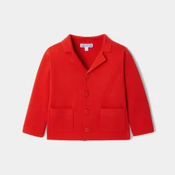 Pull, Sweat Et Cardigan-Jacadi Cardigan worker en tricot bébé garçon - ROUGE VIF