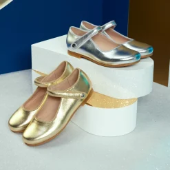 Babies, Charles Ix, Salomés Et Ballerines|Chaussures-Jacadi Charles IX enfant fille en cuir glacé - ARGENT