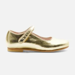 Babies, Charles Ix, Salomés Et Ballerines|Chaussures-Jacadi Charles IX enfant fille en cuir glacé - OR JAUNE
