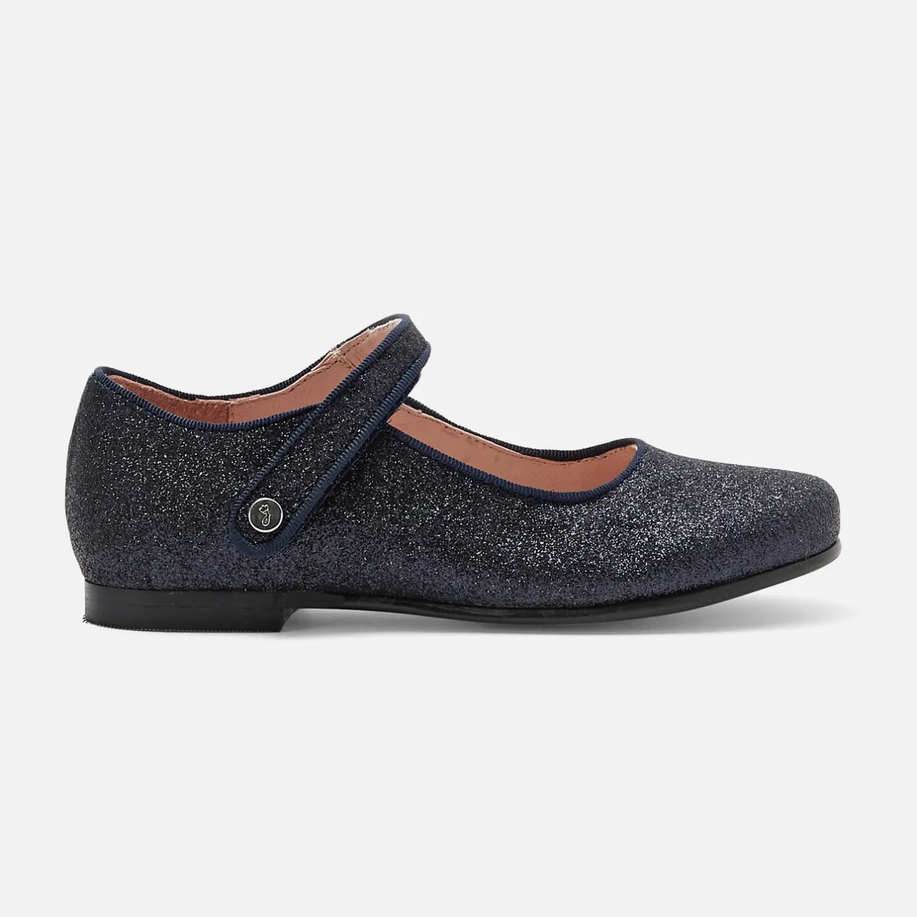 Babies, Charles Ix, Salomés Et Ballerines|Chaussures-Jacadi Charles IX enfant fille pailletées - marine MARINE JACADI