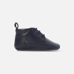Chaussons|Chaussures-Jacadi Chaussons bébé garçon en cuir - marine MARINE JACADI