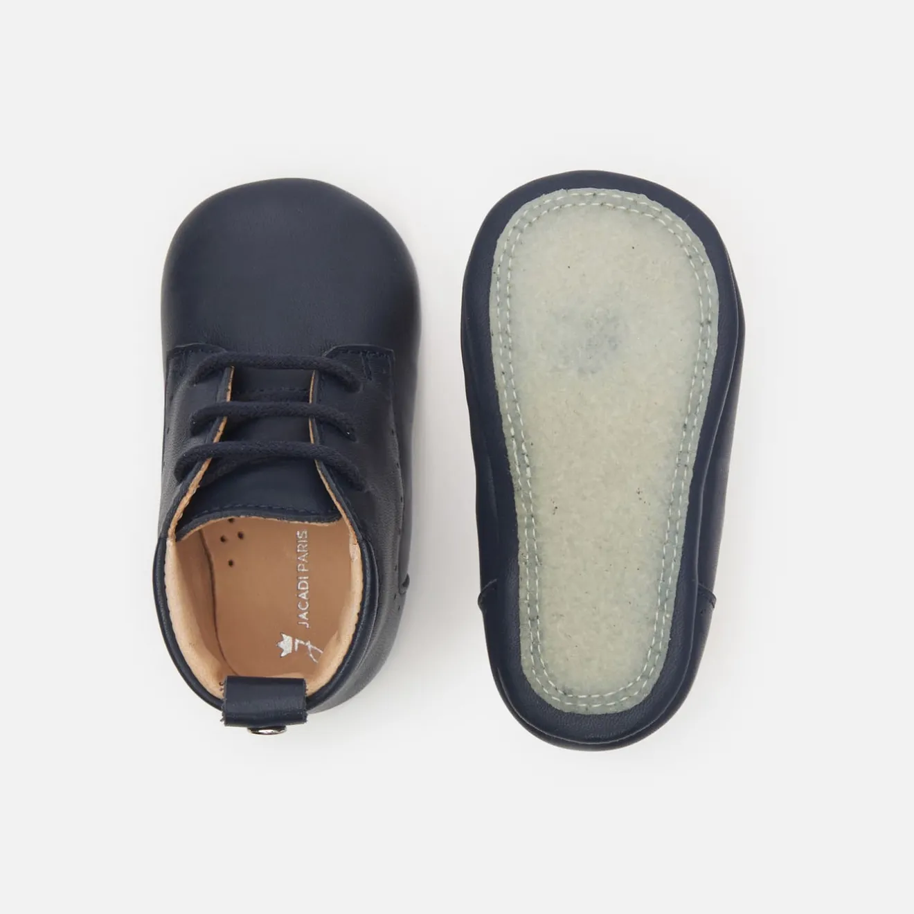 Chaussons|Chaussures-Jacadi Chaussons bébé garçon en cuir - marine MARINE JACADI