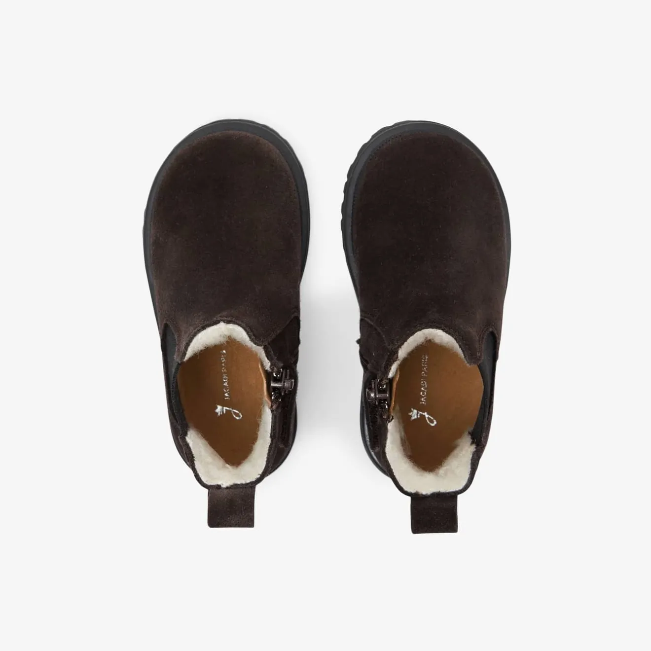 Boots Et Bottillons|Chaussures Fourrées-Jacadi Chelsea boots fourrées bébé garçon - MARRON