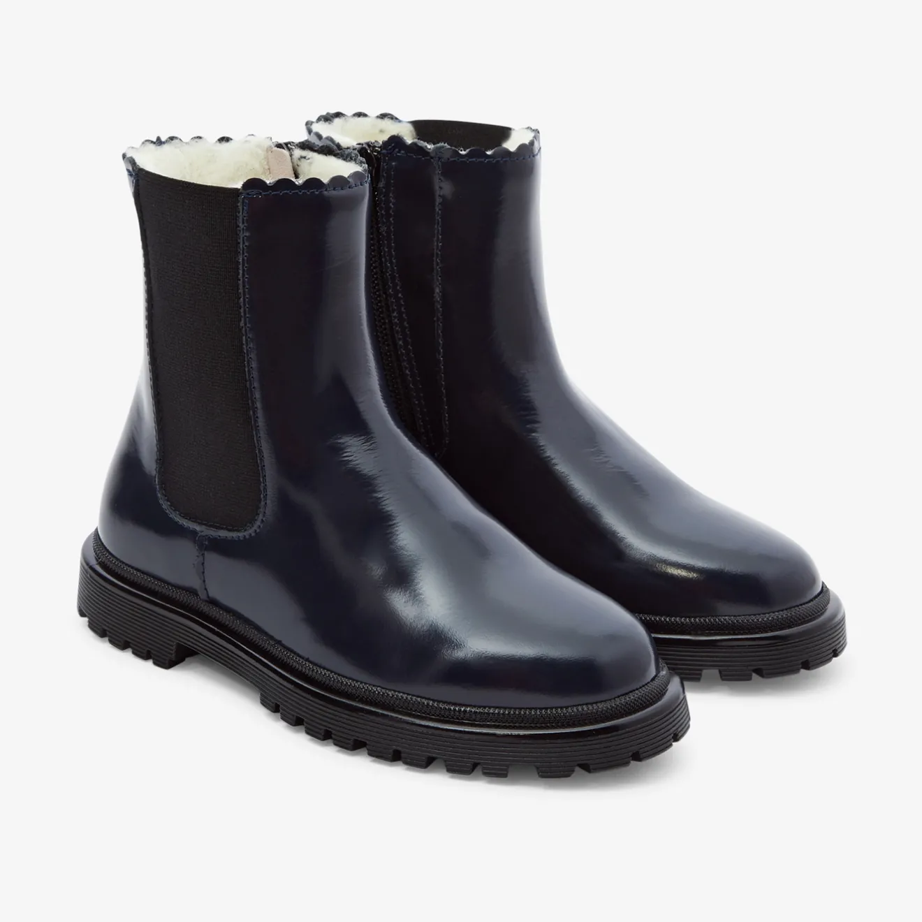 Chaussures Fourrées|Boots Et Botillons-Jacadi Chelsea boots fourrées enfant fille - marine MARINE JACADI