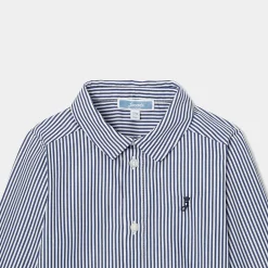 Chemise-Jacadi Chemise à rayures bébé garçon - BLANC/BLEU