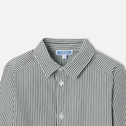 Chemise-Jacadi Chemise enfant garçon en popeline rayée - BLANC/GRIS