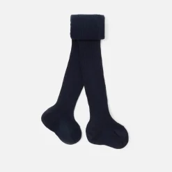 Accessoires-Jacadi Collants côtelés bébé fille - marine MARINE JACADI