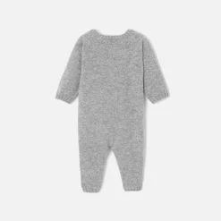 Combinaison, Barboteuse Et Ensemble-Jacadi Combinaison bébé en cachemire - gris chine clair GRIS CHINE CLAIR JACADI