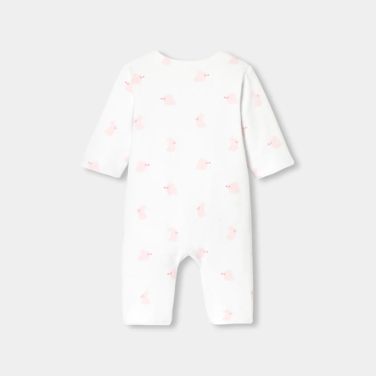 Combinaison, Barboteuse Et Ensemble-Jacadi Combinaison bébé fille en jersey - BLANC/ROSE