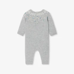 Combinaison, Barboteuse Et Ensemble-Jacadi Combinaison bébé garçon en tricot - gris chine clair GRIS CHINE CLAIR JACADI