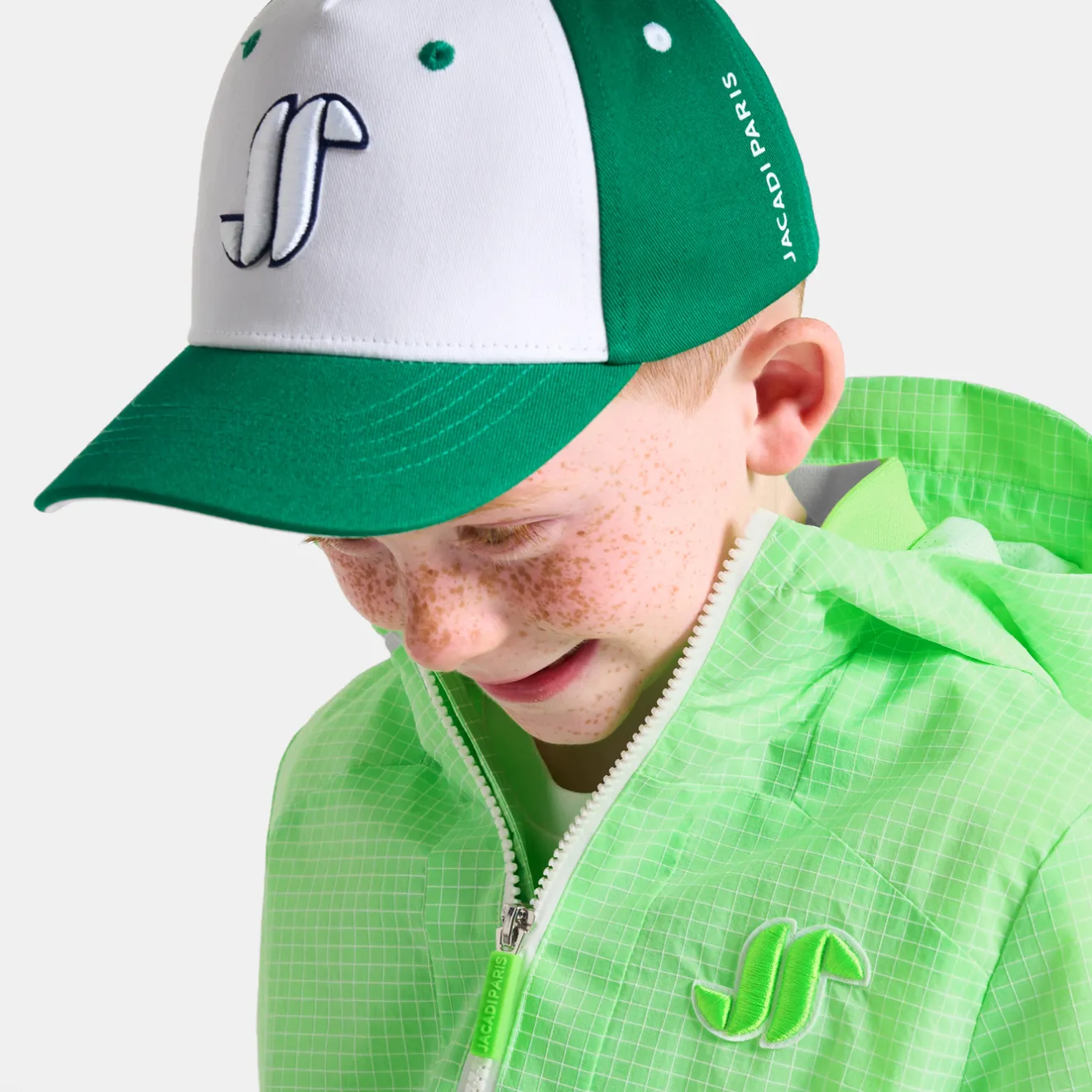 Manteau, Doudoune Et Veste|Manteau, Doudoune Et Veste-Jacadi Coupe-vent enfant - BLANC/VERT