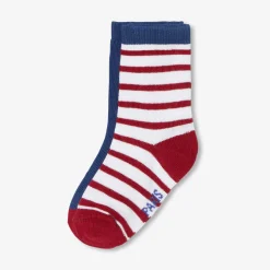 Accessoires-Jacadi Duo de chaussettes bébé garçon - lore MARINE/MULTICO