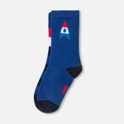Accessoires-Jacadi Duo de chaussettes enfant garçon MULTICO