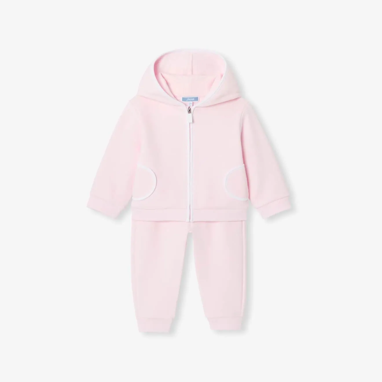 Combinaison Et Ensemble-Jacadi Ensemble bébé fille en maille piquée - rose poudre ROSE POUDRE JACADI