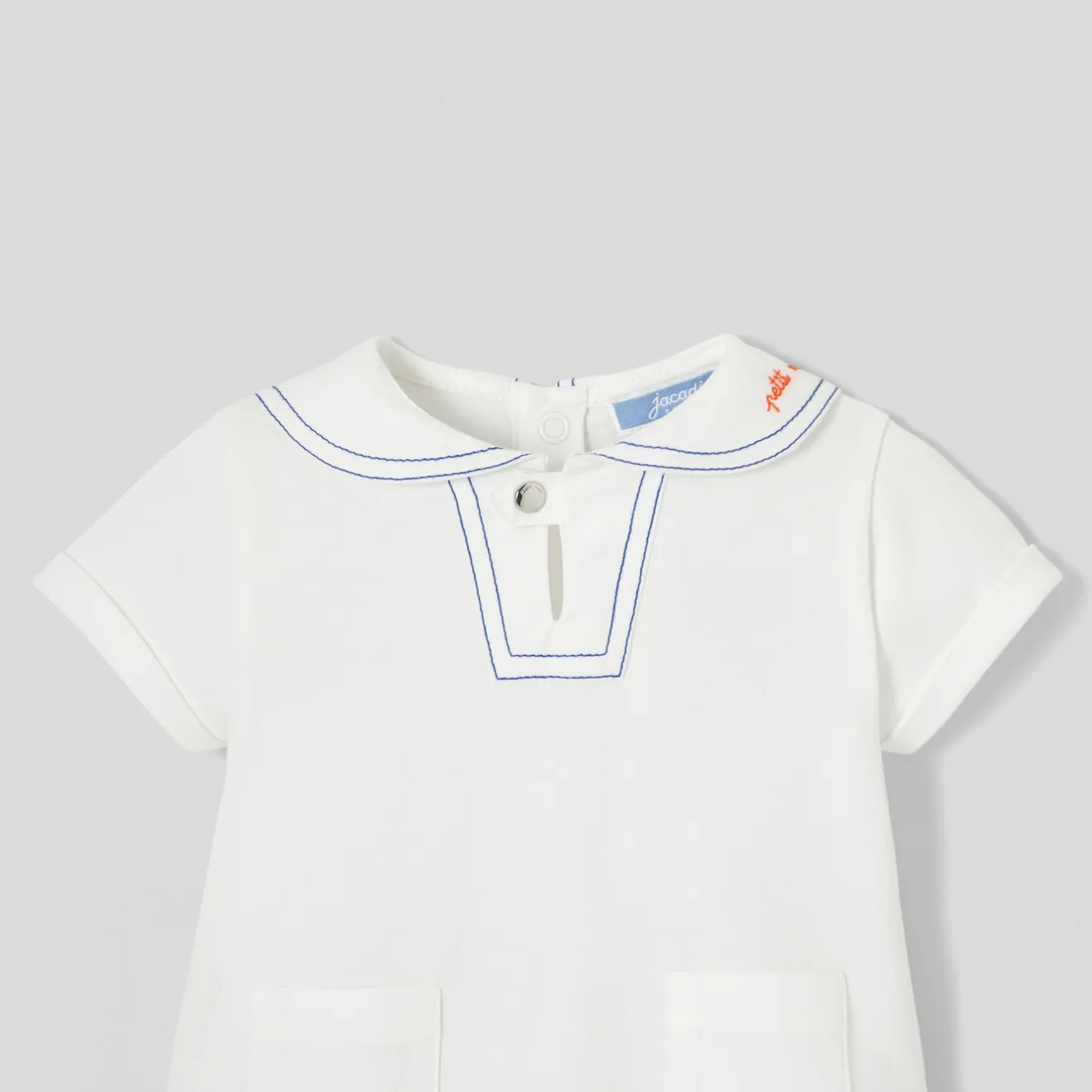 Combinaison, Barboteuse Et Ensemble-Jacadi Ensemble bébé garçon - BLANC/BLEU