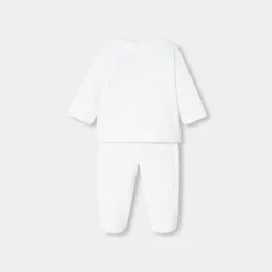 Combinaison, Barboteuse Et Ensemble-Jacadi Ensemble confort bébé en velours - blanc BLANC JACADI