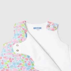 Gigoteuse, Couverture|Gigoteuses Et Couvertures-Jacadi Gigoteuse 0-6 mois en tissu Liberty bébé fille - lore BLANC/MULTICO