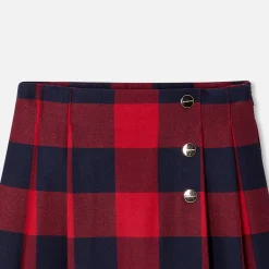 Robe Et Jupe-Jacadi Jupe enfant fille en maxi vichy - MARINE/ROUGE
