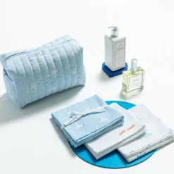 Bavoirs Et Langes-Jacadi Lot de 3 langes - BLANC/BLEU