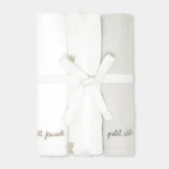 Bavoirs Et Langes-Jacadi Lot de 3 langes - blanc BLANC JACADI