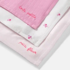 Bavoirs Et Langes-Jacadi Lot de 3 langes - lore ROSE/MULTICO