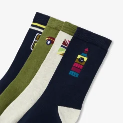 Accessoires-Jacadi Lot de 4 paires de chaussettes enfant garçon - lore MULTICO