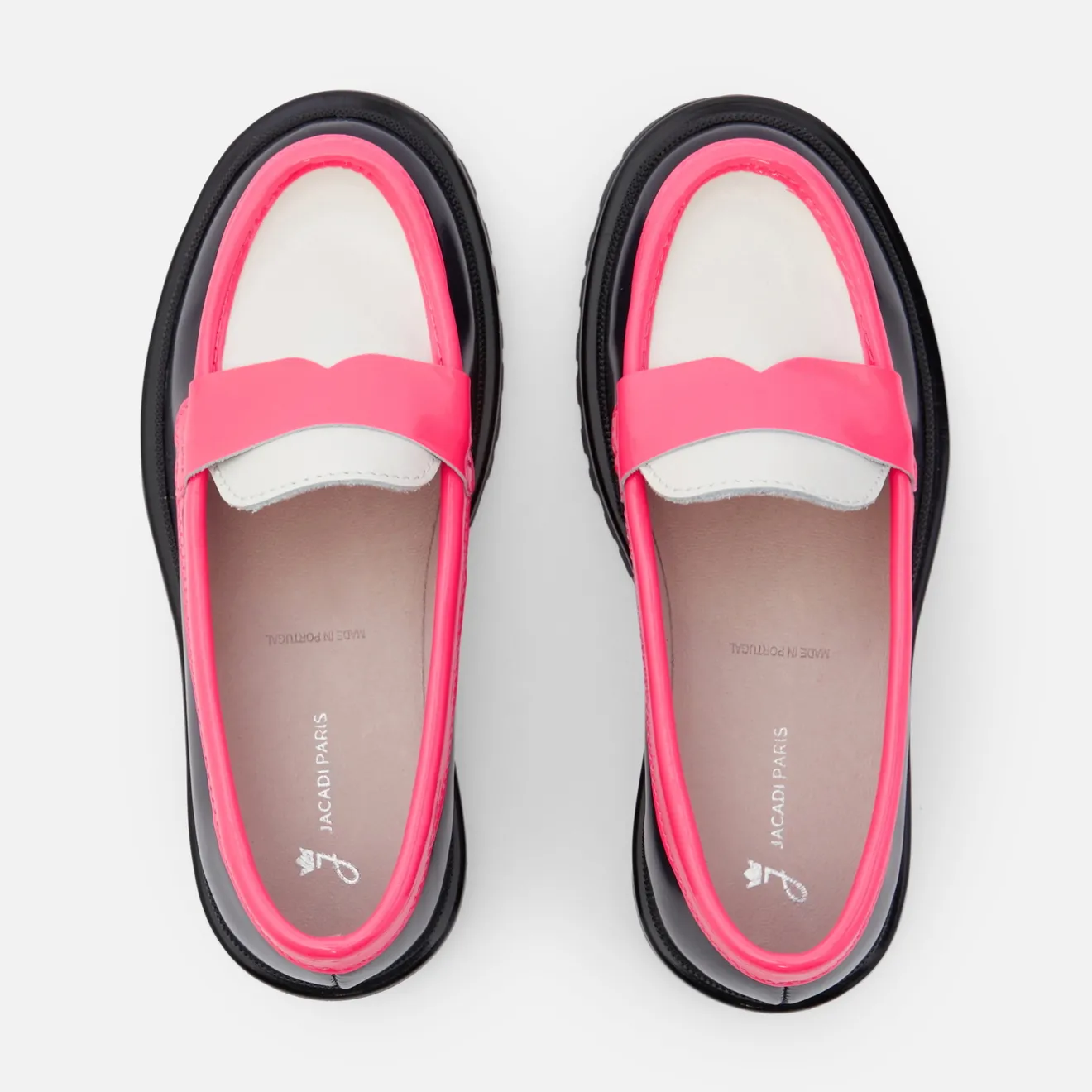 Derbies Et Mocassins|Chaussures-Jacadi Mocassins enfant fille en cuir glacé - lore BLEU/MULTICO
