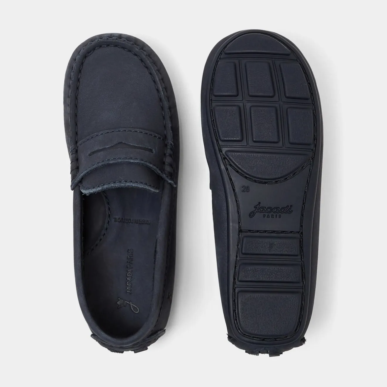 Chaussures Basses|Chaussures-Jacadi Mocassins enfant garçon en nubuck - marine MARINE JACADI
