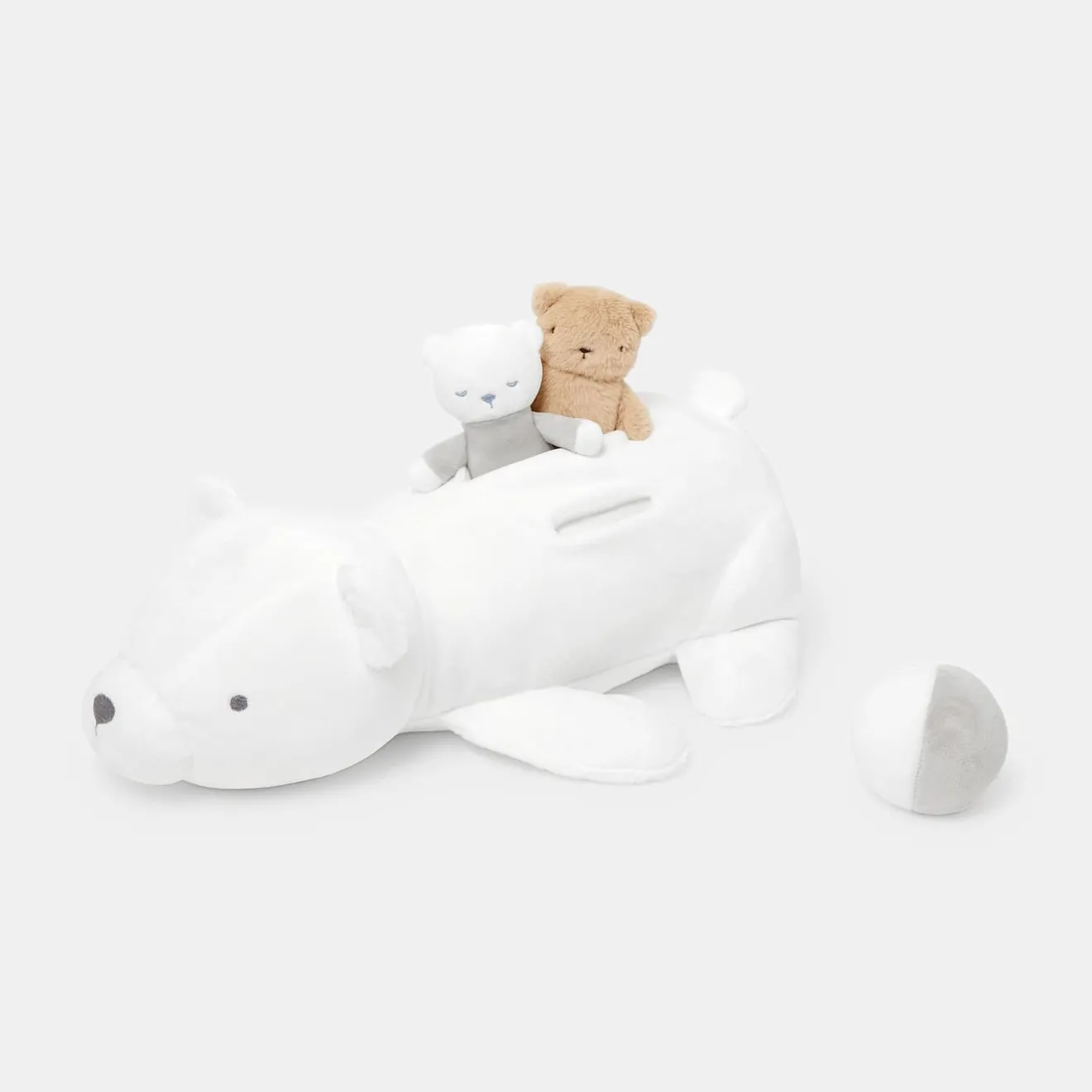 Doudou, Peluche|Eveil, Doudou Et Peluche-Jacadi Peluche d'activités ours blanc - blanc BLANC JACADI