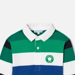 T-Shirt, Polo Et Sous-Pull-Jacadi Polo manches longues enfant garçon - lore VERT/MULTICO