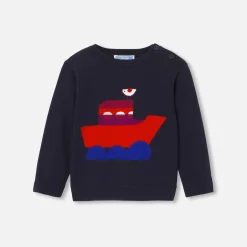 Pull, Sweat Et Cardigan-Jacadi Pull bébé garçon en tricot - marine MARINE JACADI