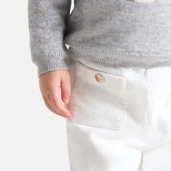 Pull, Sweat Et Cardigan-Jacadi Pull en cachemire bébé fille GRIS/MULTICO