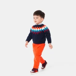 Pull, Sweat Et Cardigan-Jacadi Pull en jacquard bébé garçon - lore MARINE/MULTICO