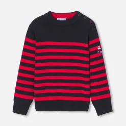Pull, Sweat Et Cardigan|Pull, Sweat Et Cardigan-Jacadi Pull marinière enfant - MARINE/ROUGE