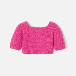 Doudou, Peluche|Eveil, Doudou Et Peluche-Jacadi Pull pour peluche lapin moyen modèle - Love Maille - ROSE