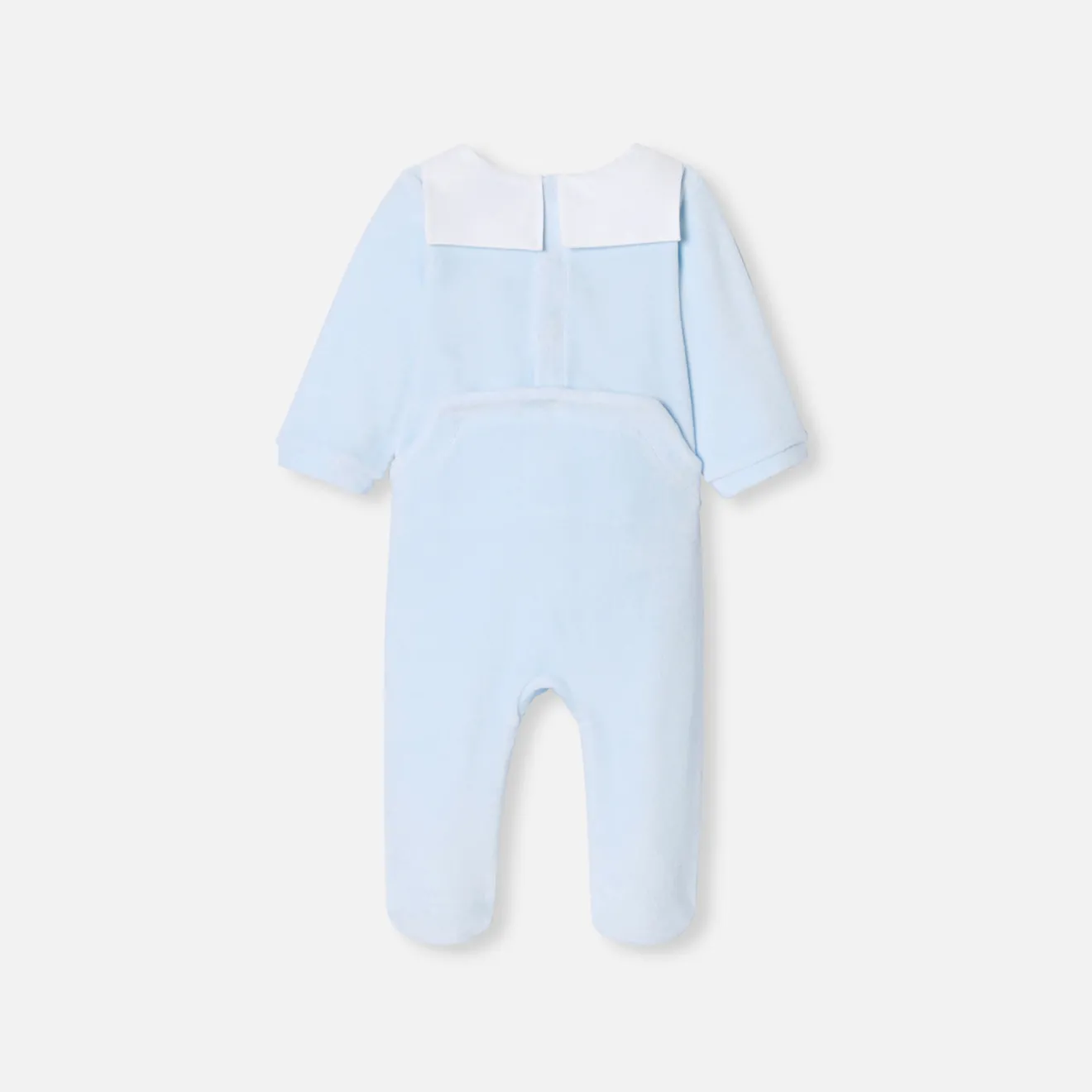 Pyjama|Pyjama-Jacadi Pyjama bébé garçon en velours - BLEU PALE