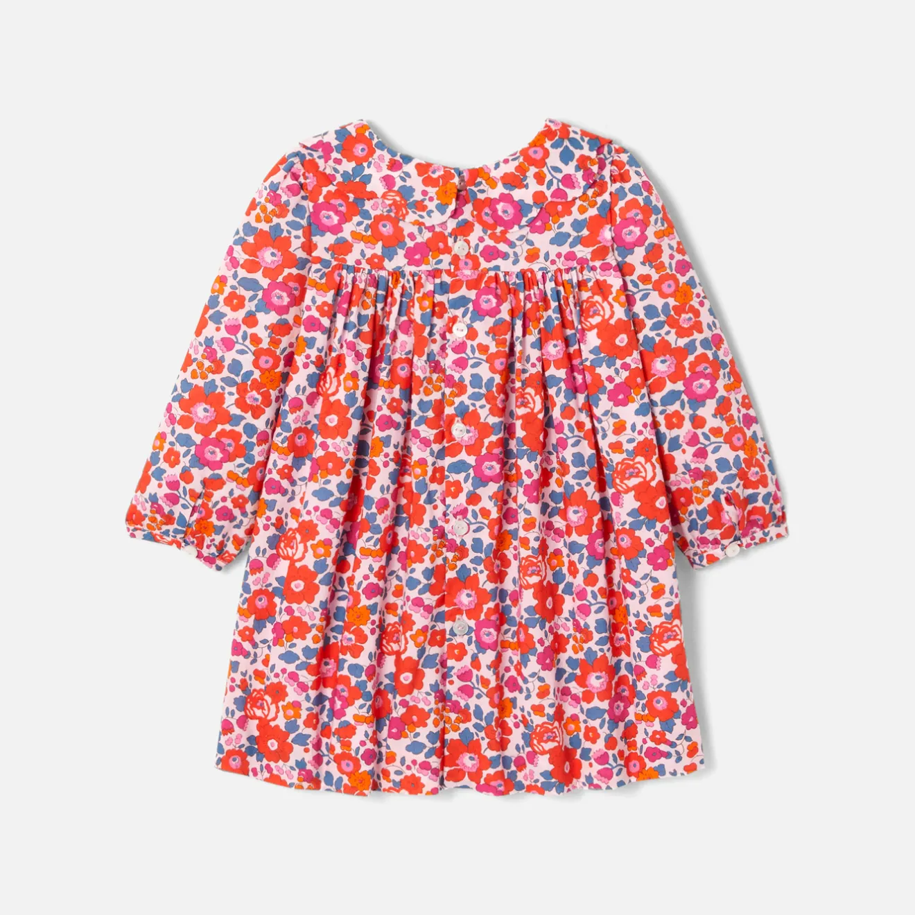 Robe-Jacadi Robe bébé fille en tissu Liberty - lore ROSE/MULTICO