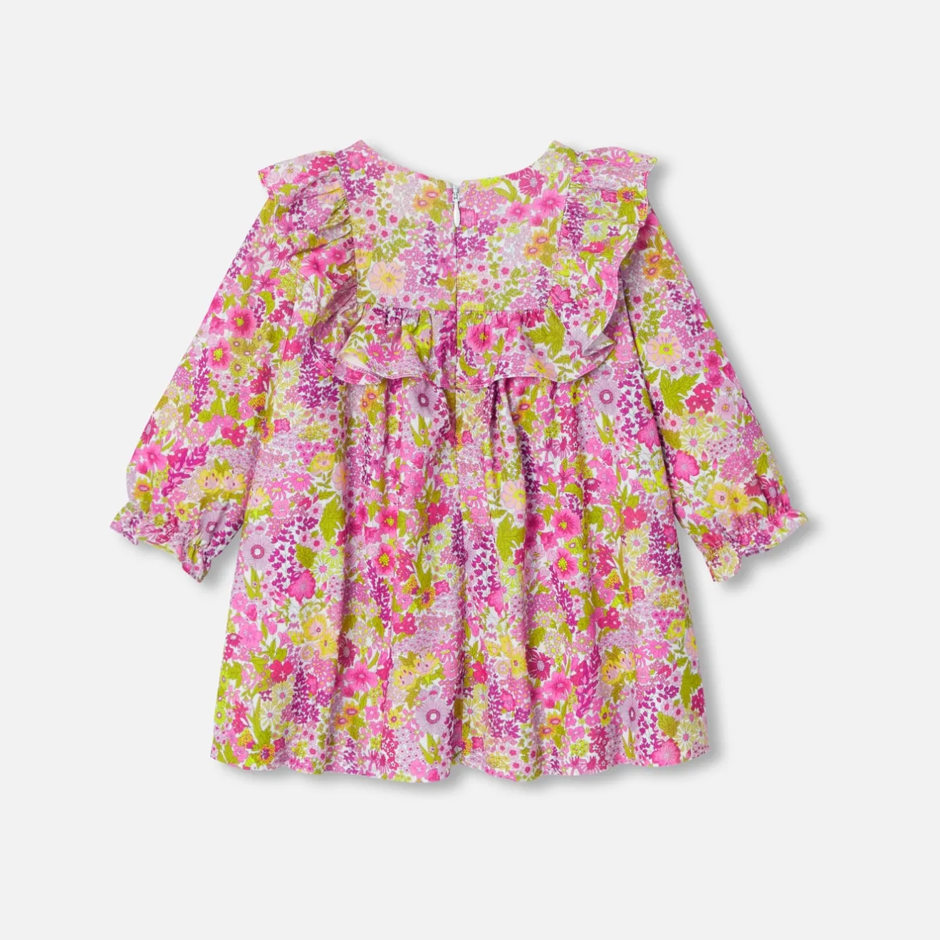 Robe-Jacadi Robe bébé fille en velours Tissu Liberty - lore BLANC/MULTICO