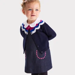 Robe-Jacadi Robe chasuble bébé fille en jean - DENIM FONCE