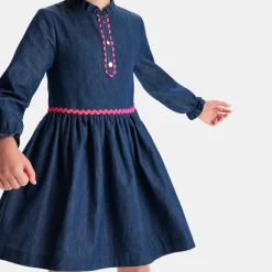 Robe Et Jupe-Jacadi Robe enfant fille en jean - BLEU DENIM