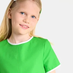Robe Et Jupe-Jacadi Robe enfant fille en piqué alvéolé - VERT TREFLE