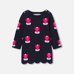Robe-Jacadi Robe manches longues bébé fille - marine MARINE JACADI