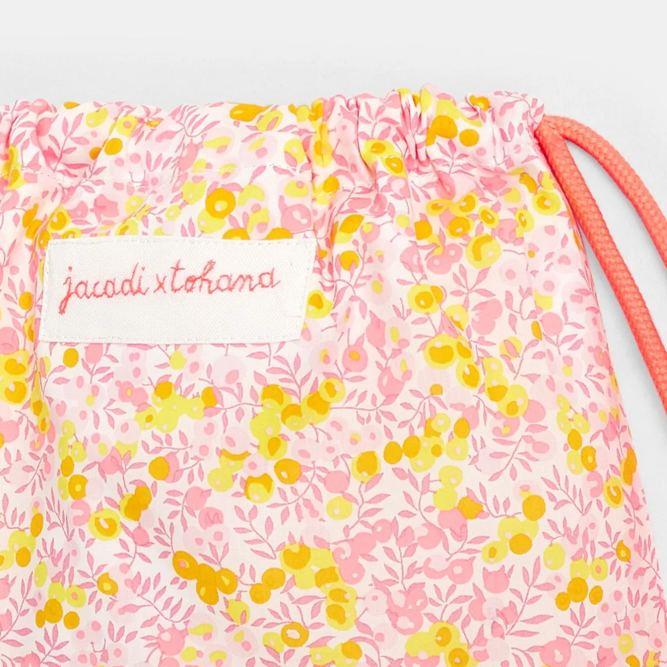 Accessoires-Jacadi Sac à goûter en tissu Liberty - x Tohana - lore JAUNE/MULTICO